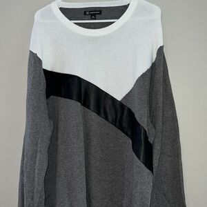 International Concepts INC Sweater Womens XXL Knit Leather Trim